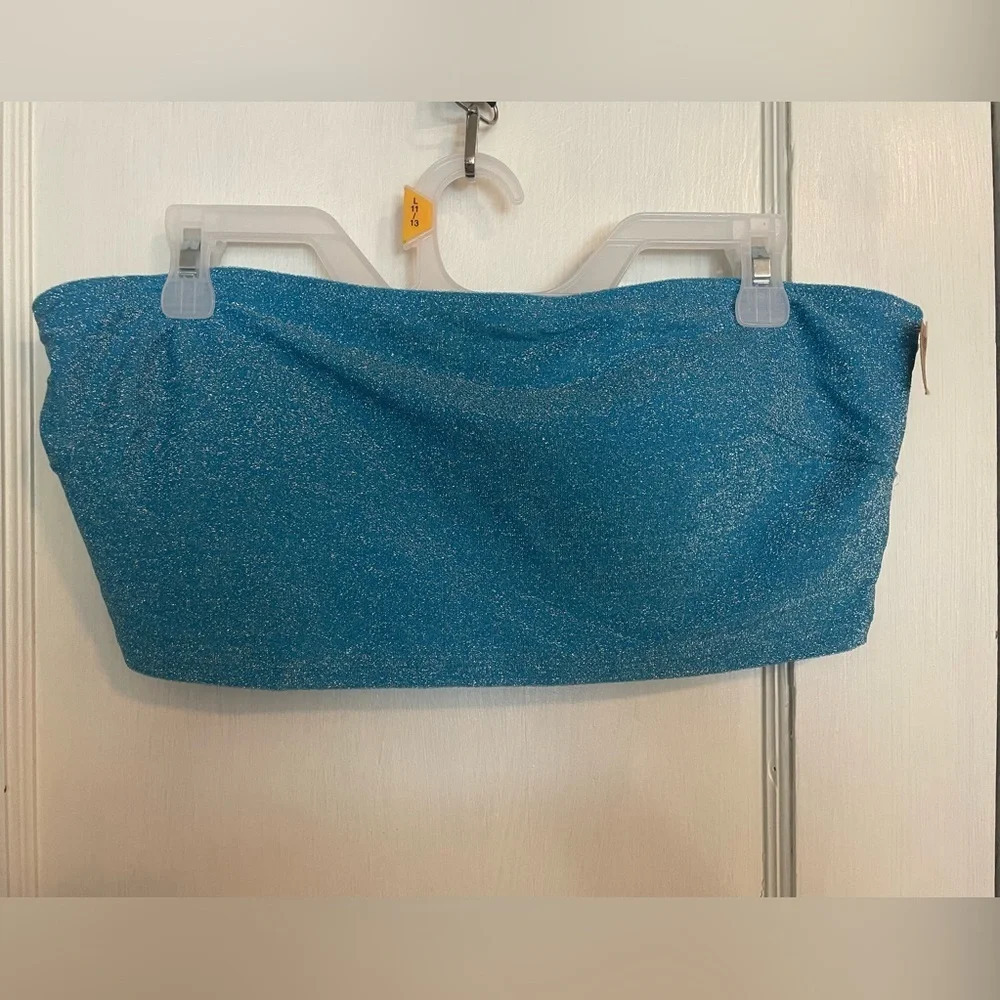 PINK Shimmer Bandeau Bikini Top​​​​